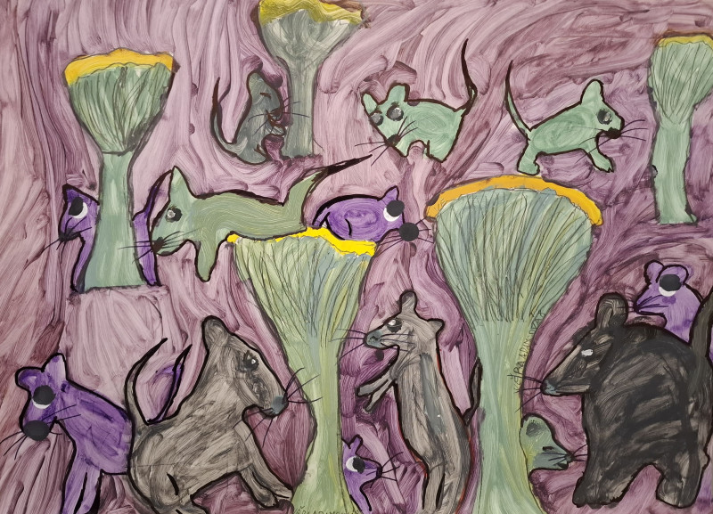 1. místo 7-10 let - Věra Adamcová (9 let), ZUŠ G. Mahlera: Myši - potrava pro jiné